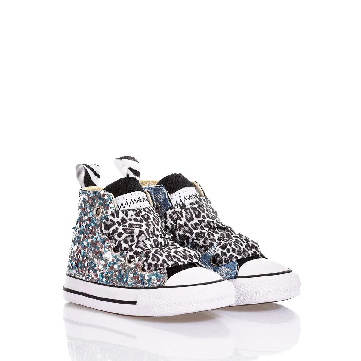 Sneakers bambini fantasia animalier, accessorio moda per outfit premaman chic