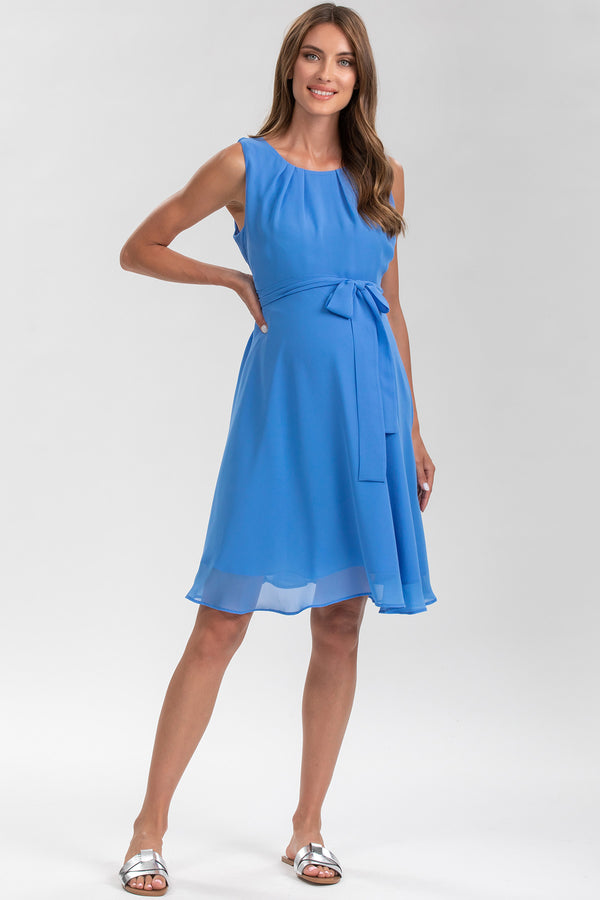 TAMIGI | Chiffon Maternity Dress in Sky Blue