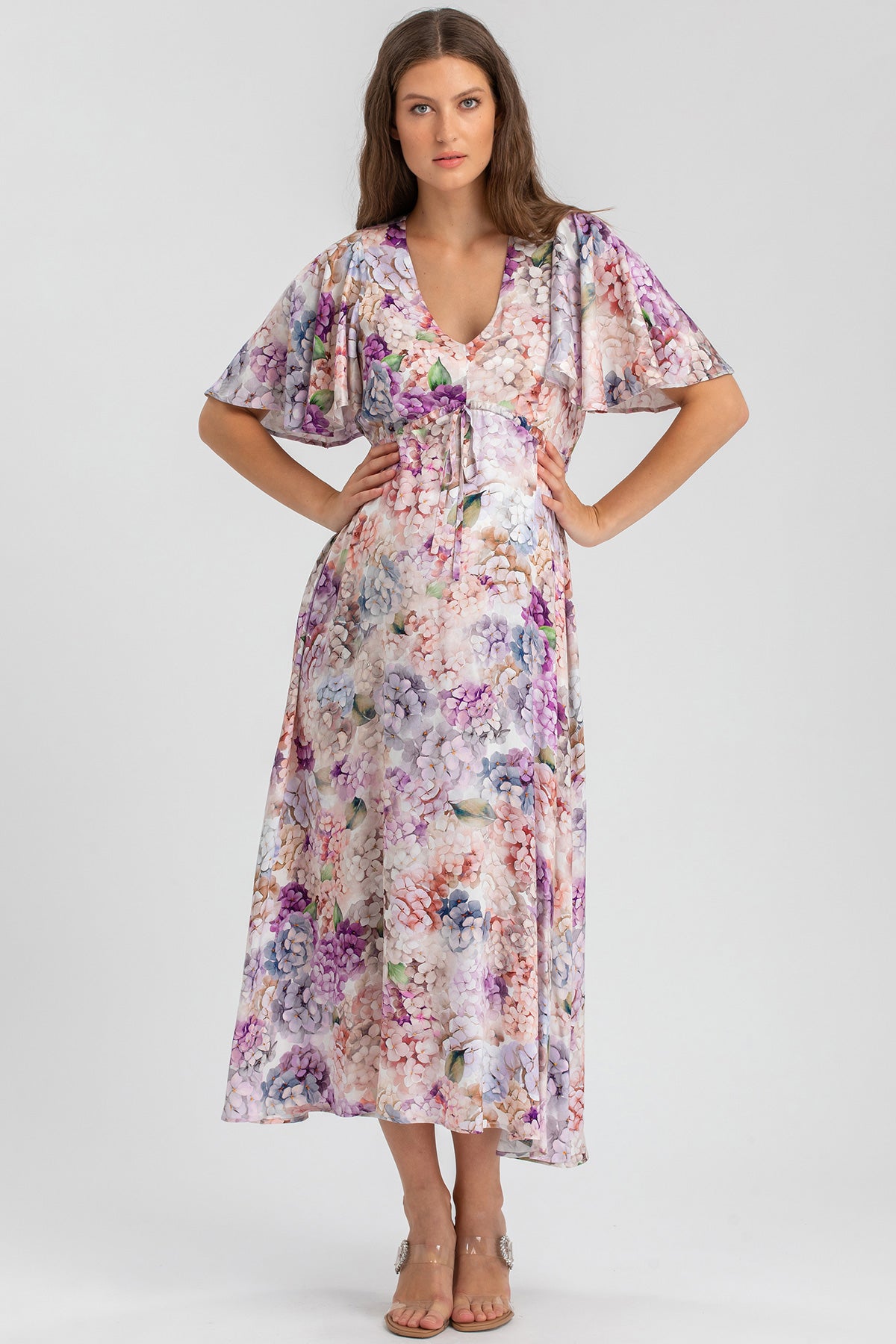 VALENTINA Q163 | Maxi Abito Premaman Stampato