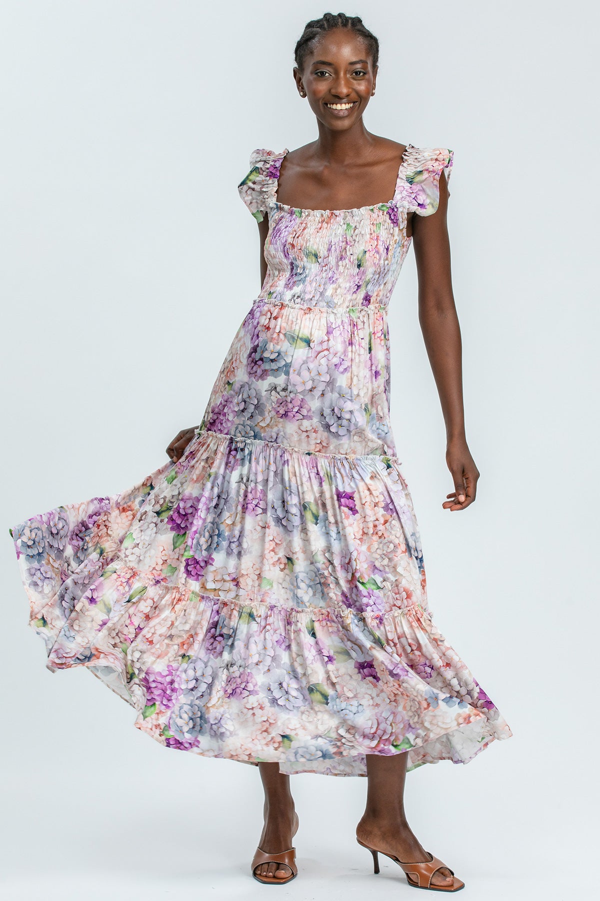 CLOÉ Q183 | Abito Premaman Lungo con Stampa