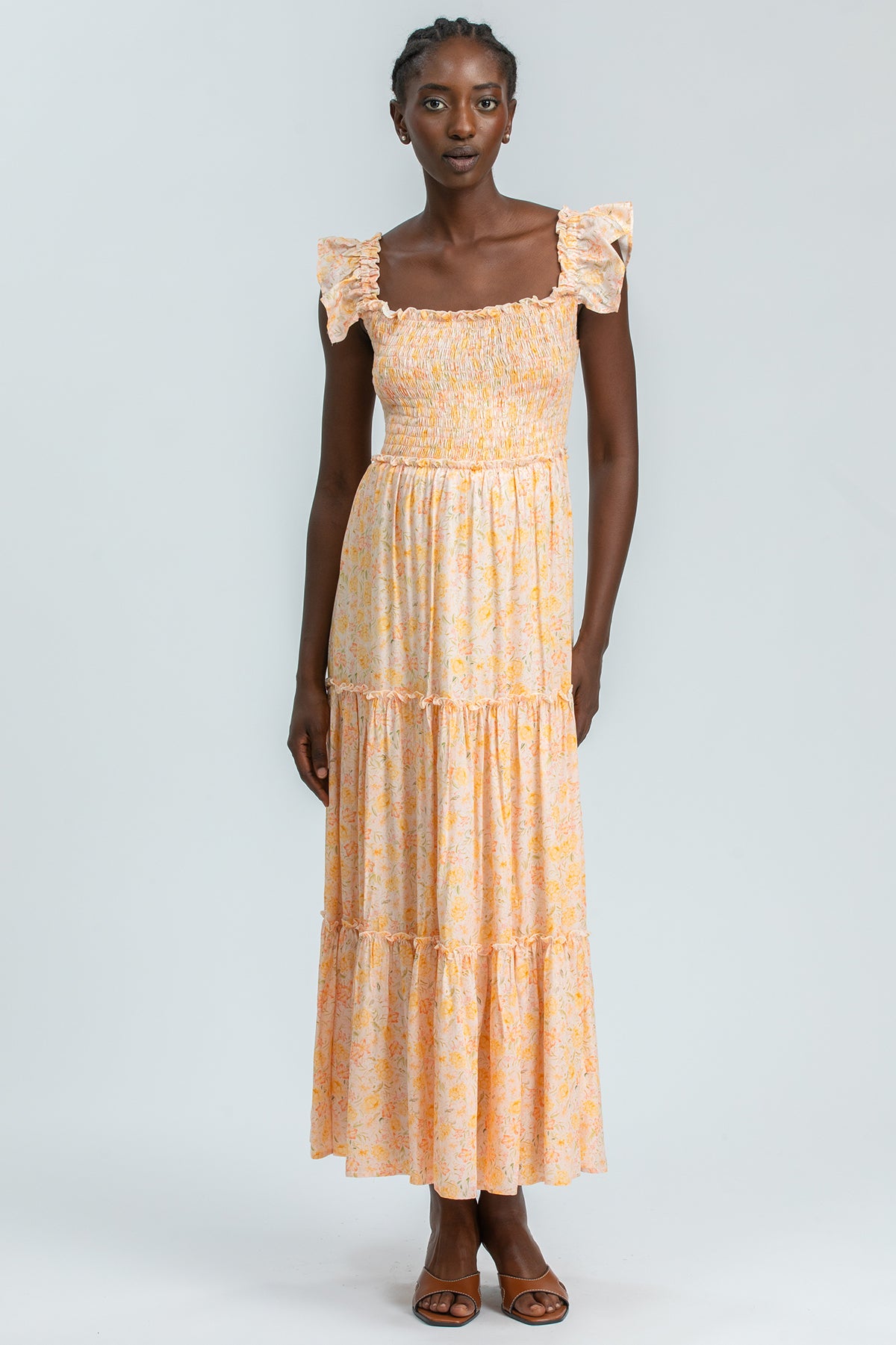 CHLOÉ QB65 | Maxi Maternity Dress with Floral Prints