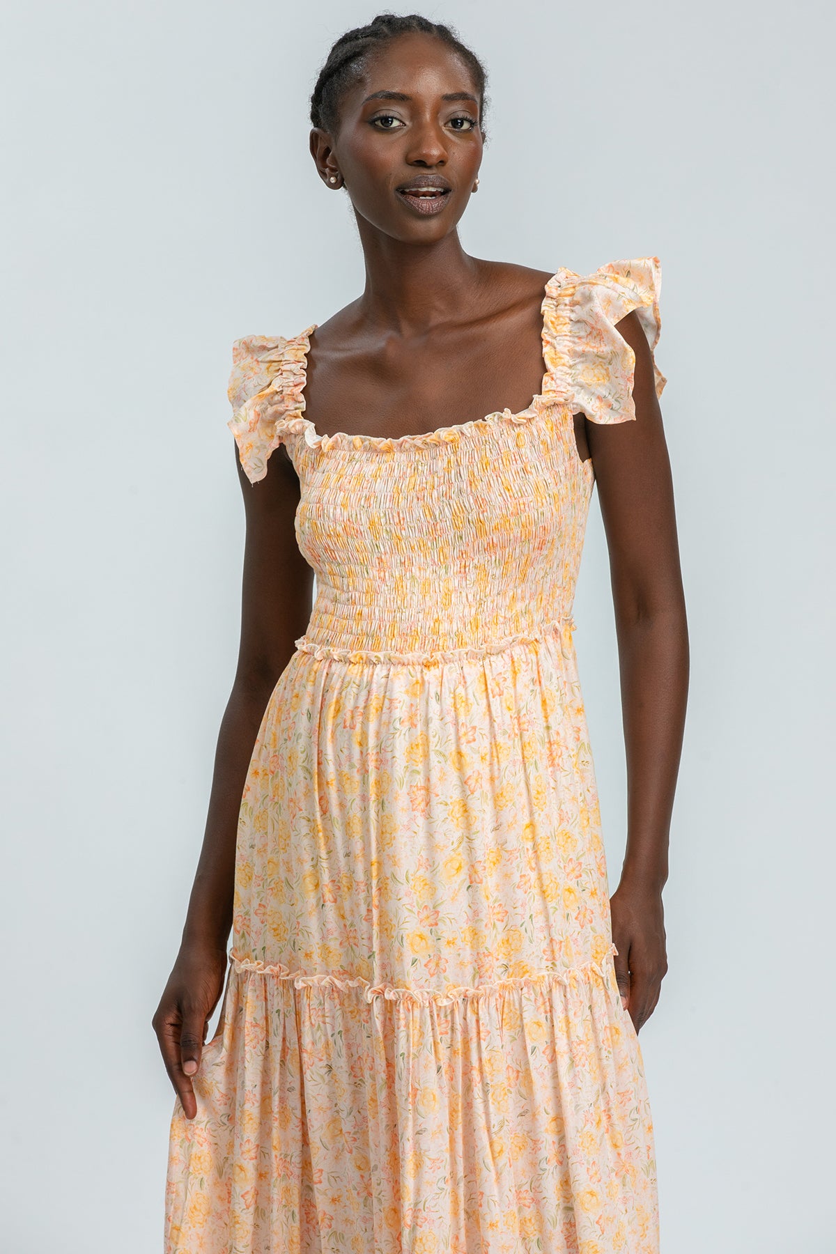 CHLOÉ QB65 | Maxi Maternity Dress with Floral Prints