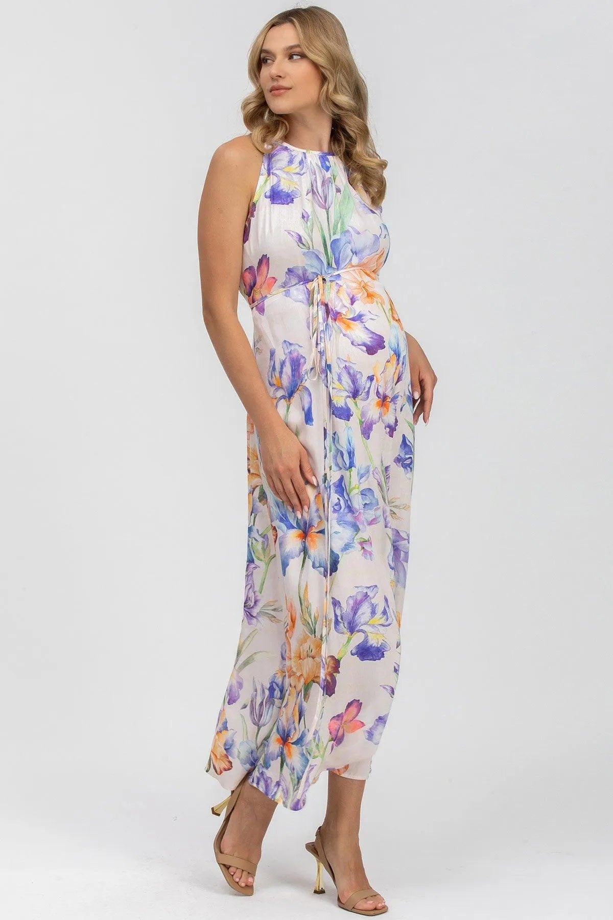 FRANCESCA QA30 | Printed Maternity Maxi Dress
