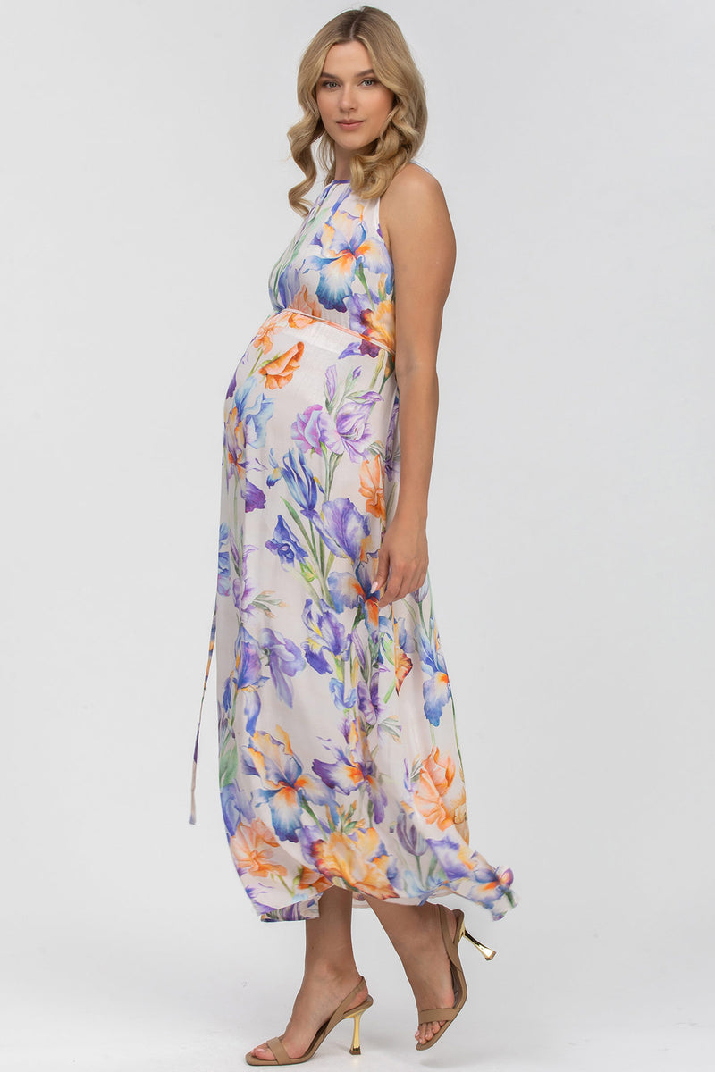 FRANCESCA QA30 | Printed Maternity Maxi Dress