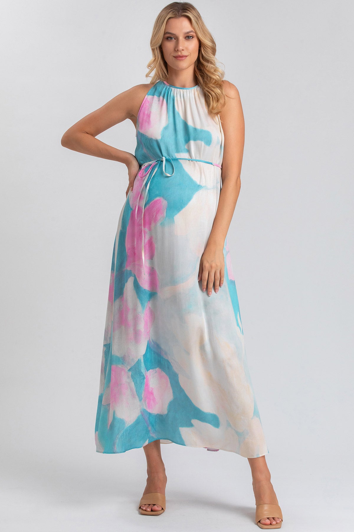 Printed Maternity Maxi Dress Printed Maternity Maxi Dress