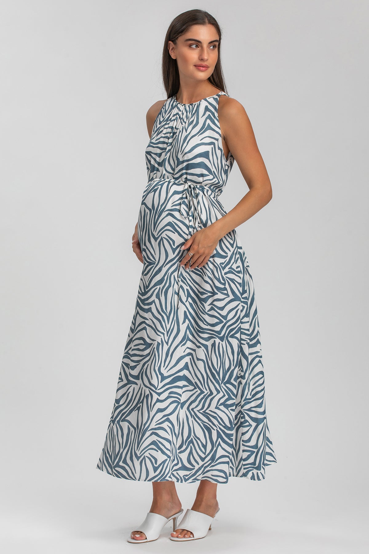 FRANCESCA QA67 | Maxi Abito Premaman Stampato