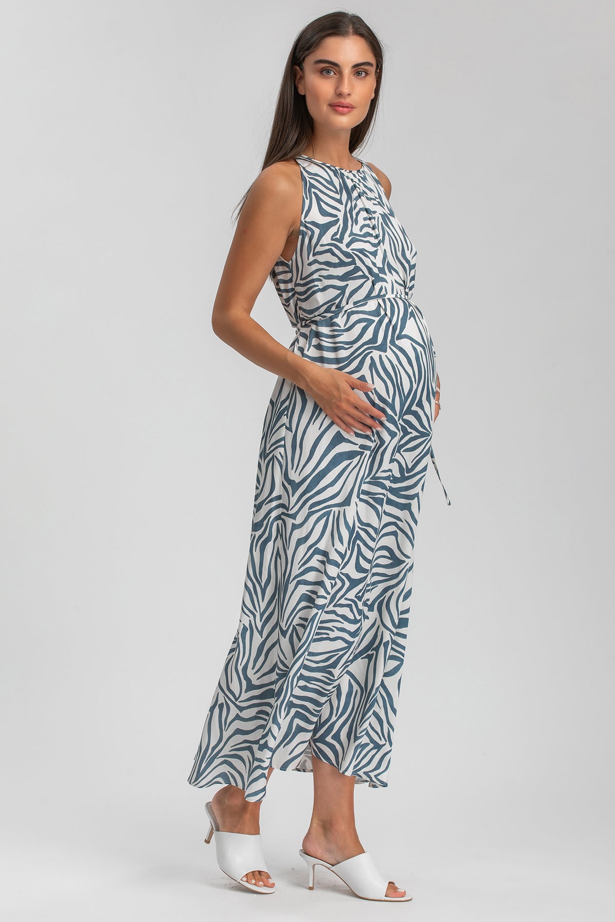 FRANCESCA QA67 | Maxi Abito Premaman Stampato