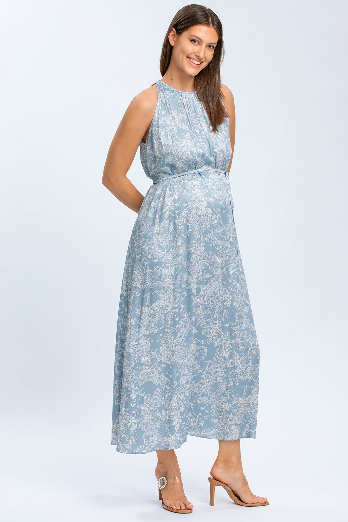 FRANCESCA QD31 | Maxi Abito Premaman Stampato