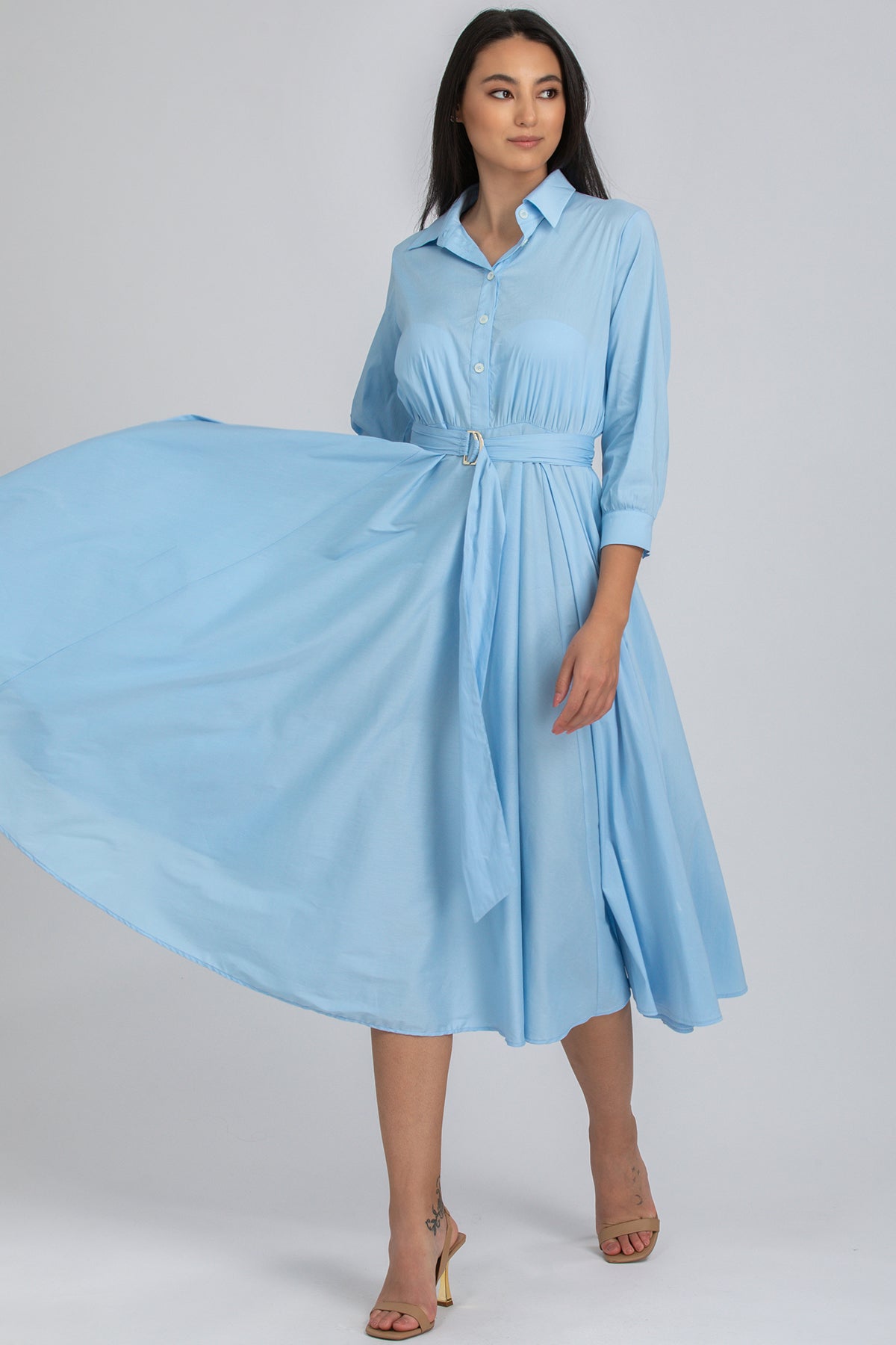 DAISY | Sku BlueMaxi Shirt Dress