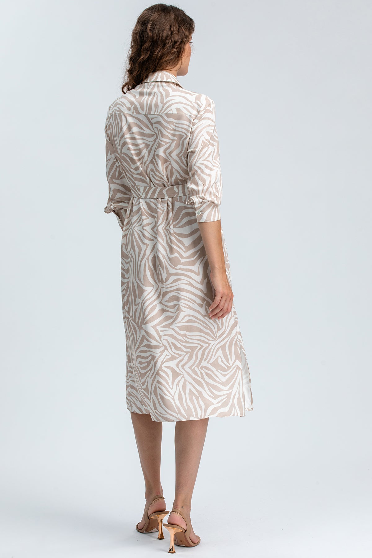 MARGHERITA QC67 | Abito a Camicia Stampato