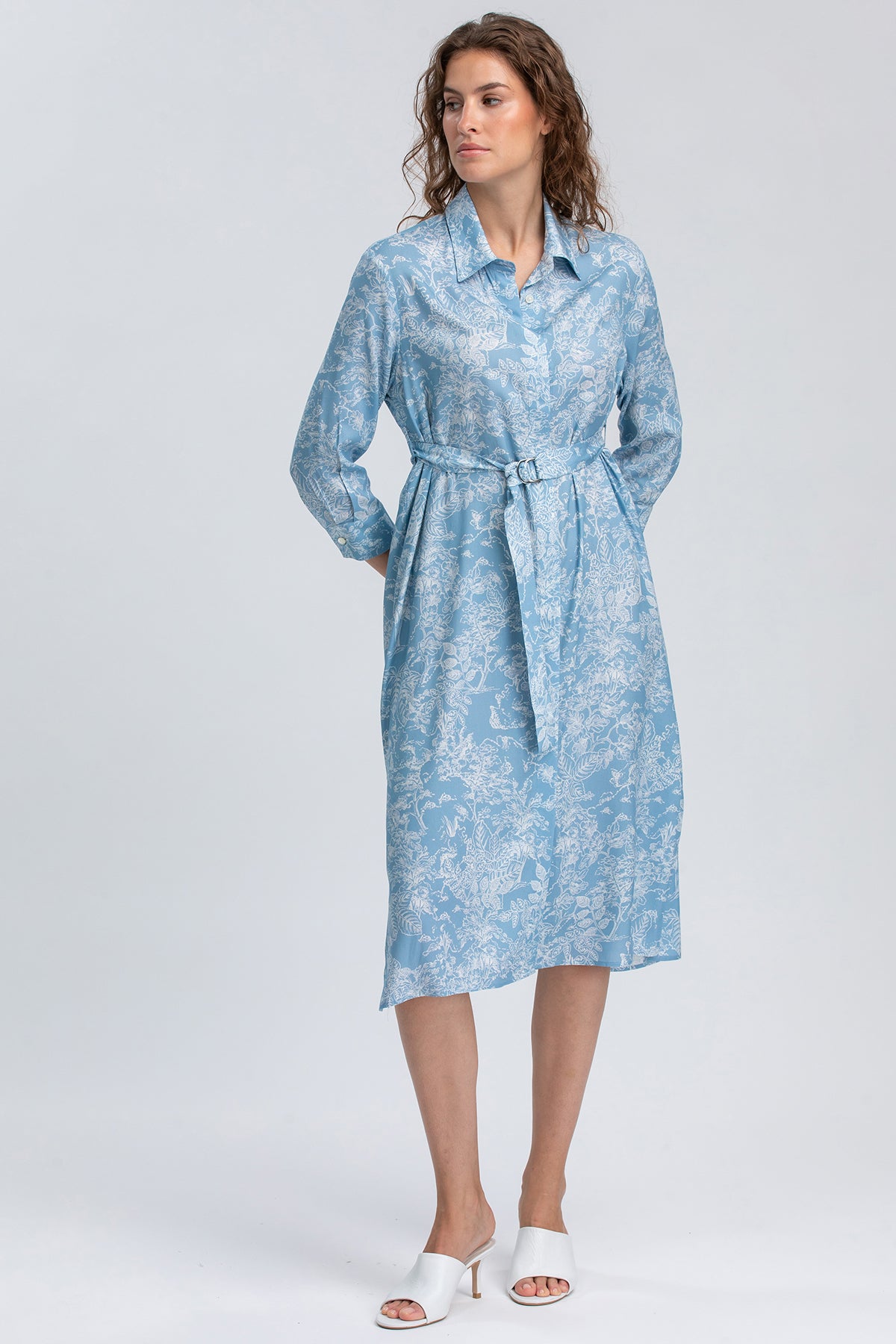 MARGHERITA QD31 | Printed Shirt Dress