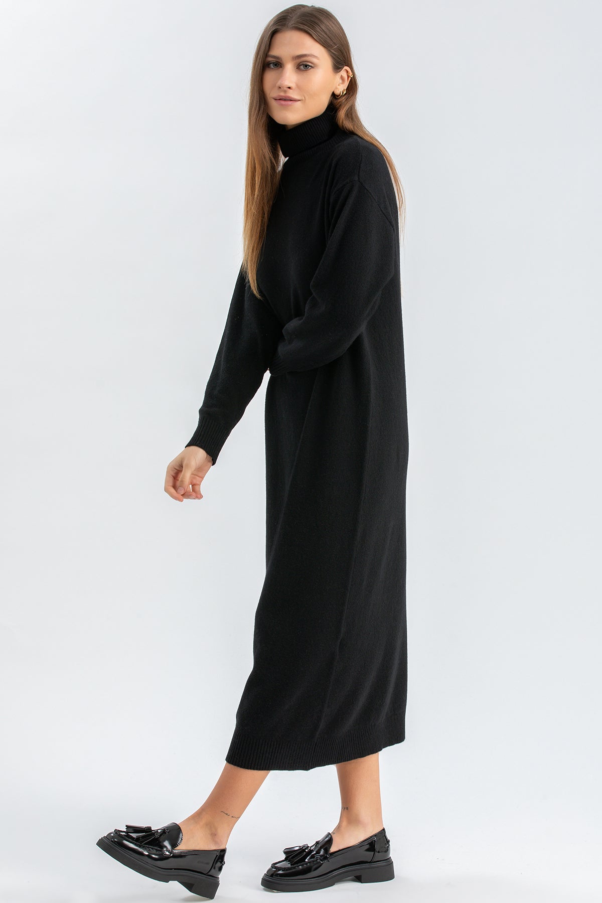 GRESSONEY | Black Maxi Dress in Wool