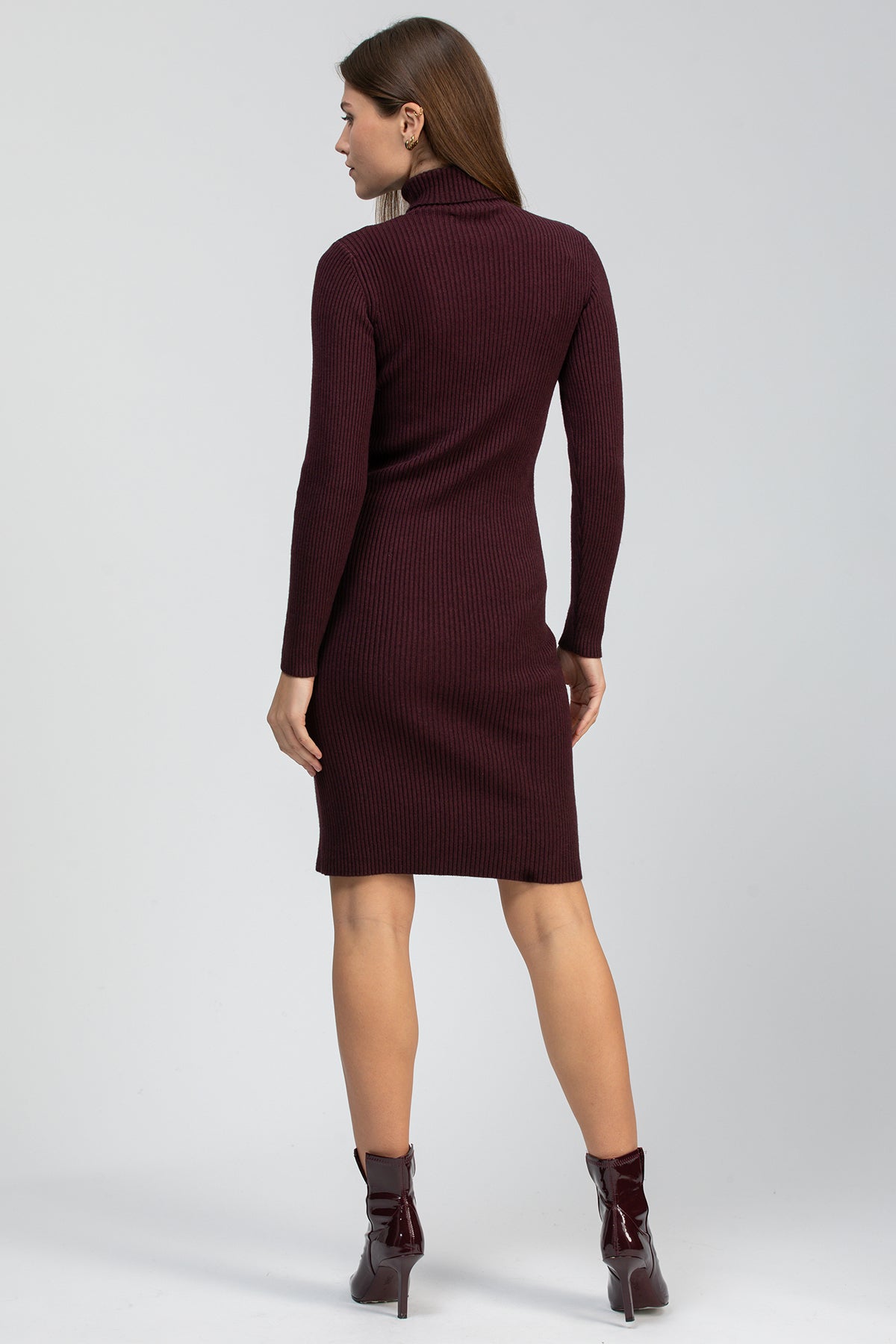 CELESTE | Bordeaux Maternity Bodycon Dress