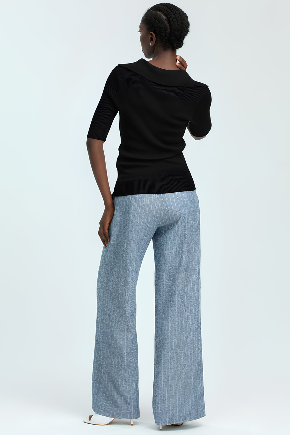 BURANO | Top Premaman Nero con Colletto