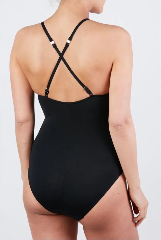 BRISBANE | Costume Premaman Nero con Spalline Multi-Posizione