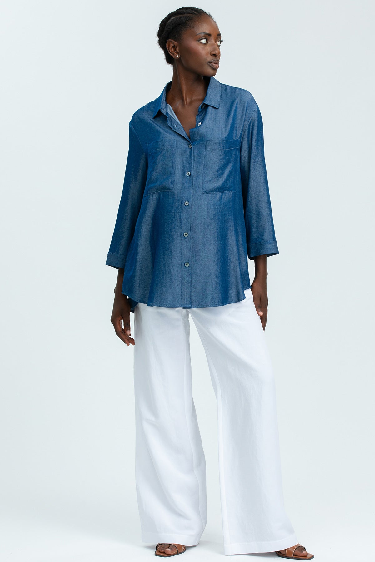 JOSEPH | Pantaloni Premaman in Lino Bianchi