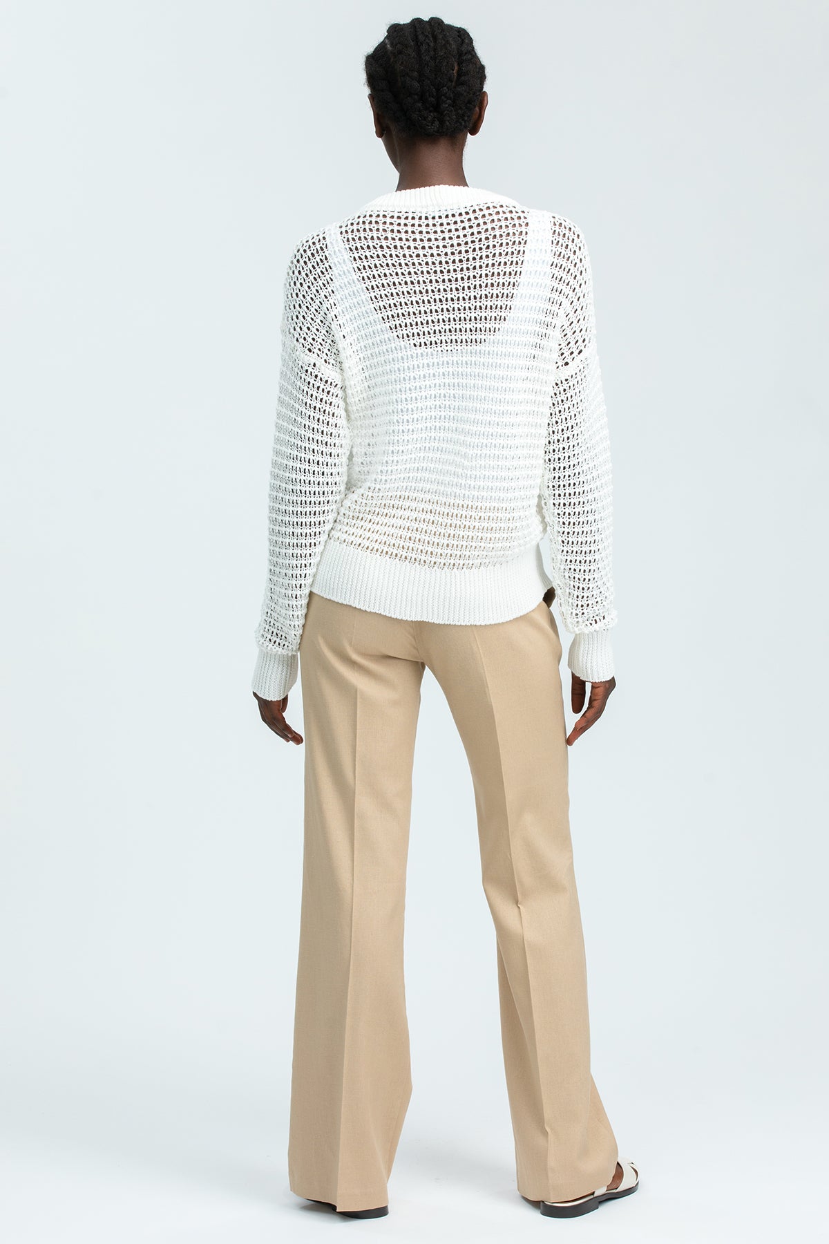 LAMPEDUSA | White Maternity Mesh Cardigan