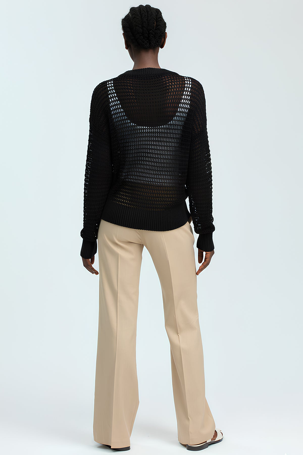 LAMPEDUSA | Black Maternity Mesh Cardigan