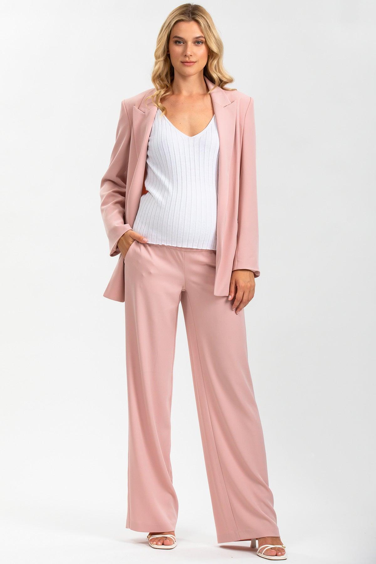 FREDDIE | Pantaloni Premaman Rosa a Gamba Dritta - Pietro Brunelli