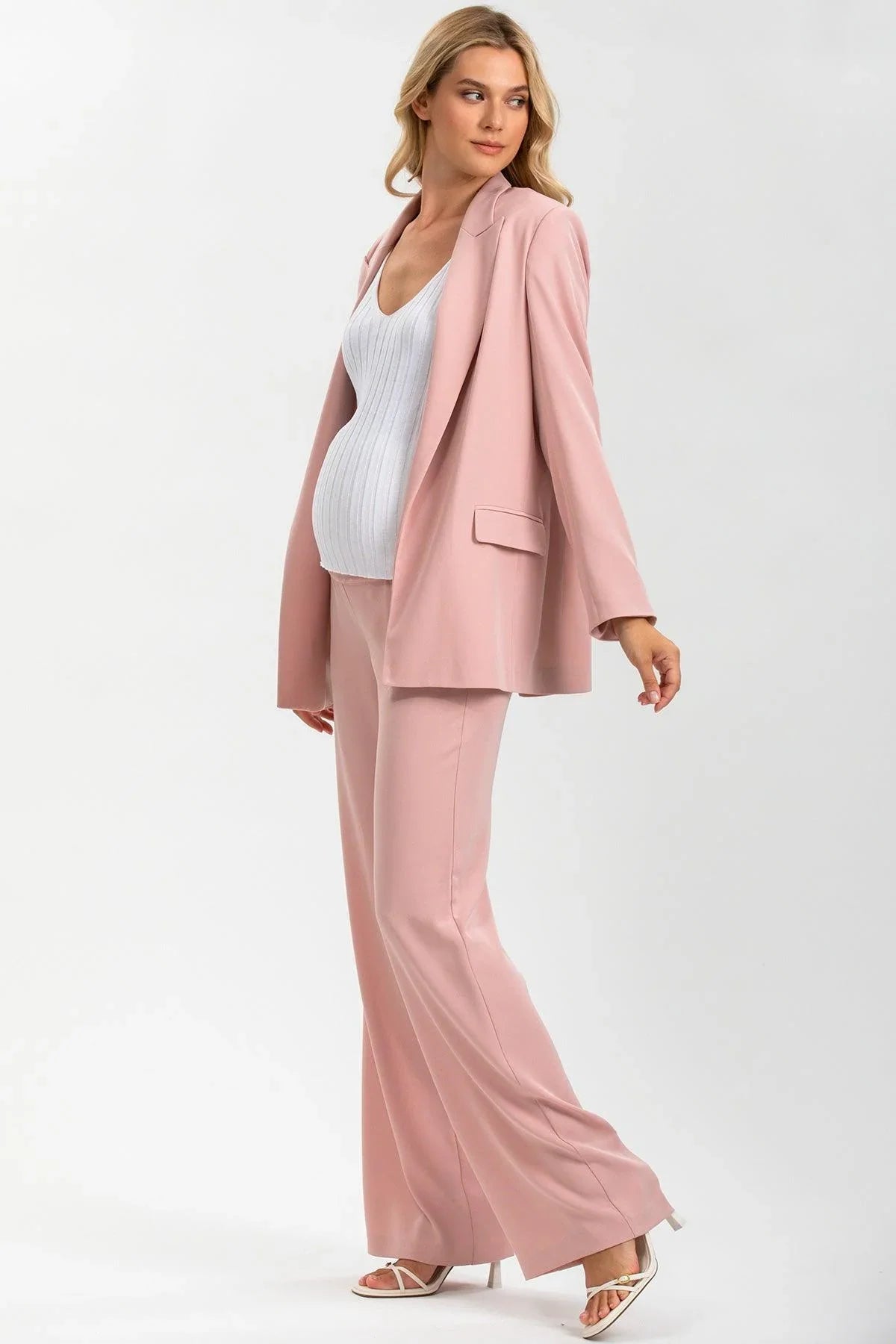 FREDDIE | Pantaloni Premaman Rosa a Gamba Dritta - Pietro Brunelli