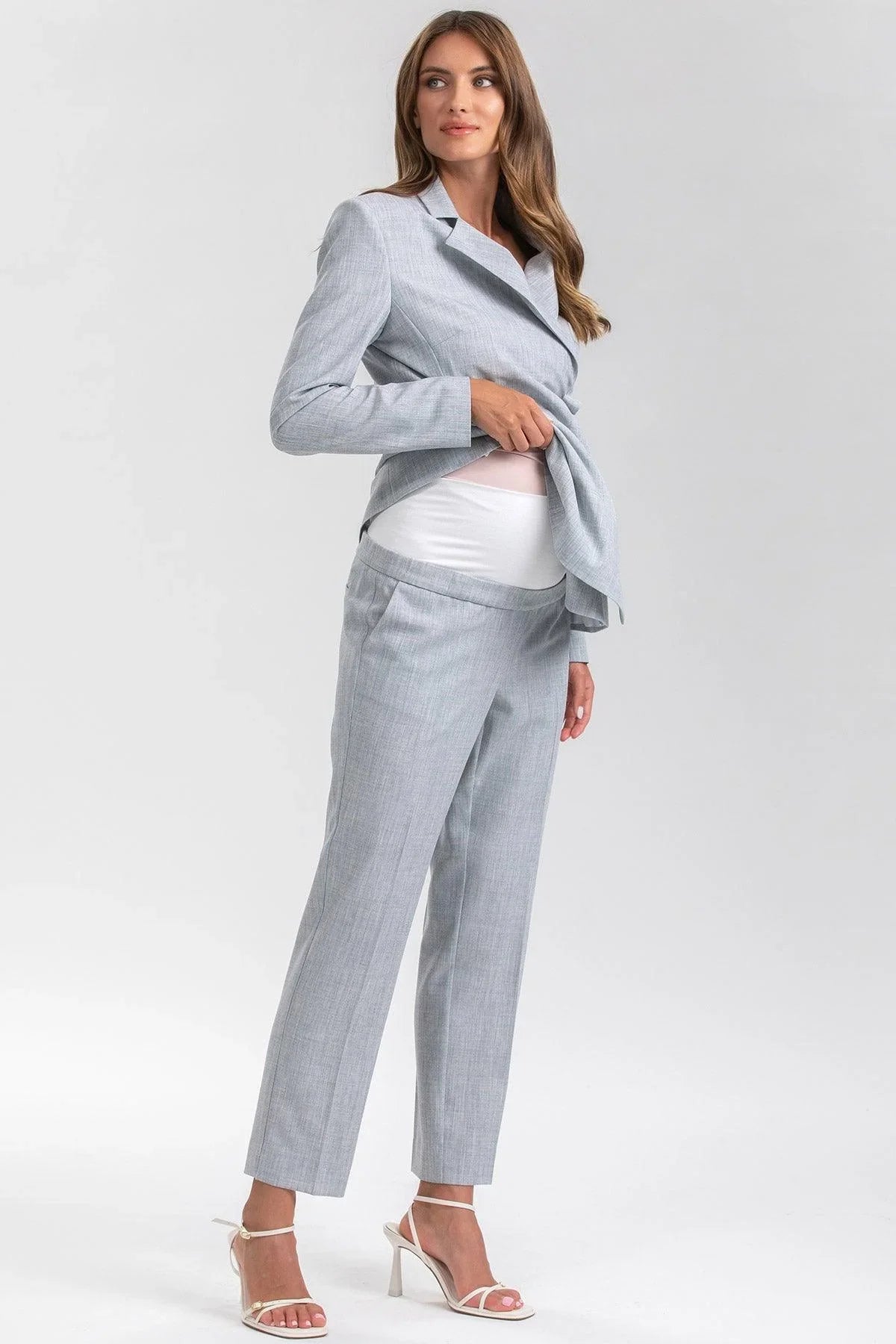 KATE | Pantalone Premaman da Ufficio Grigio - Pietro Brunelli
