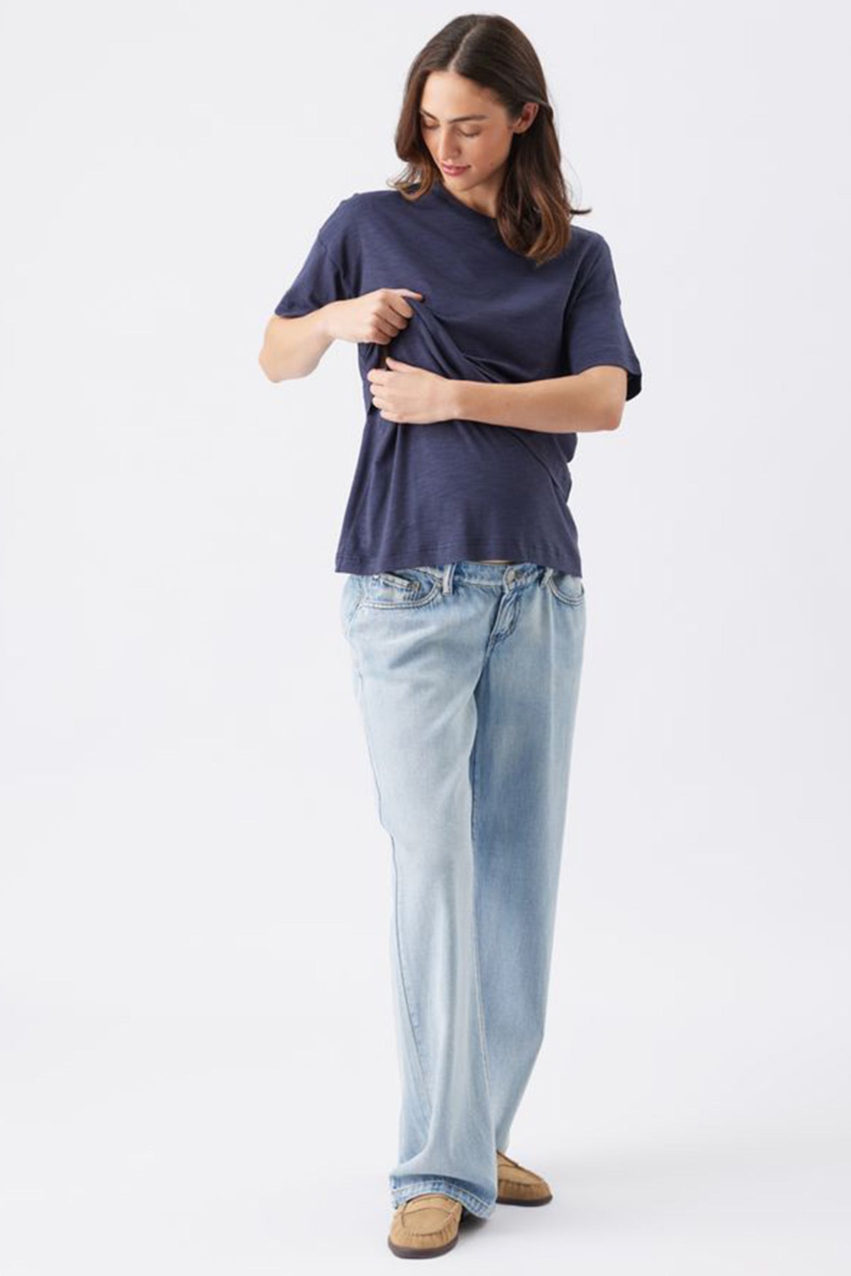 CLAUD | Maglia Premaman e Allattamento Blu Scuro