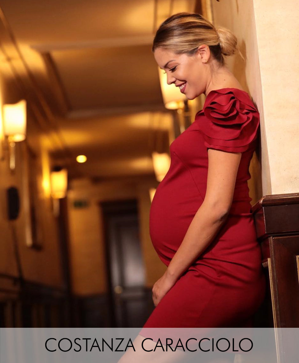Costanza Caracciolo veste Abito Premaman Pietro Brunelli