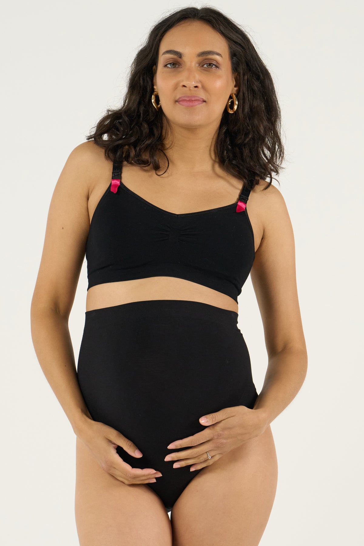 CURVE | Culotte Premaman Nera a Vita Alta
