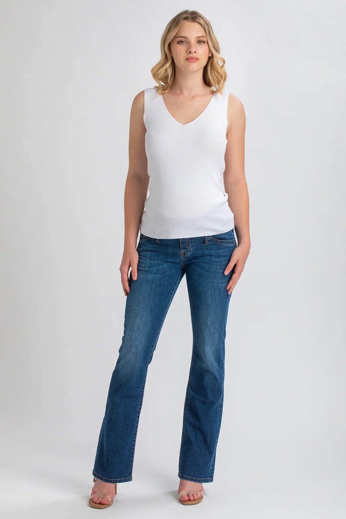 Jeans Premaman con Gamba Leggermente Svasata - Pietro Brunelli