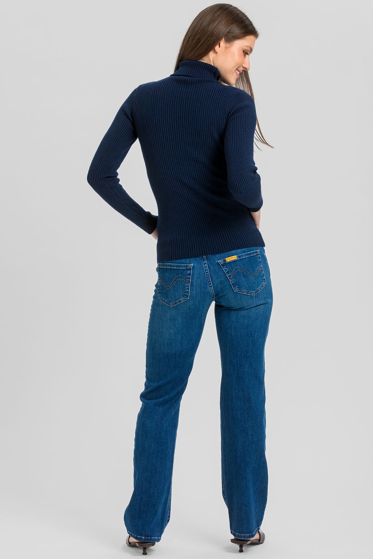 Jeans premaman a gamba dritta
