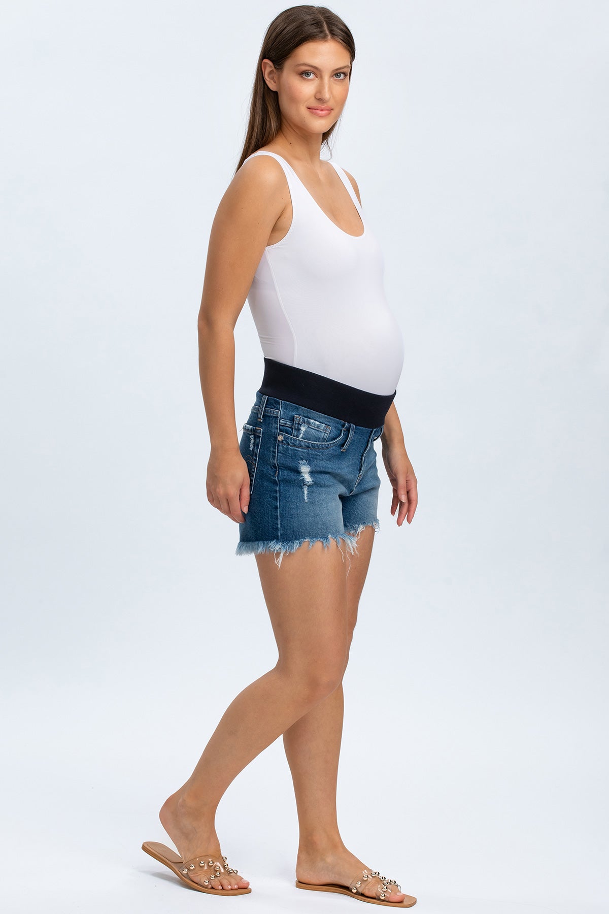 ORIGINAL SHORTS W652 | Maternity Shorts in Denim