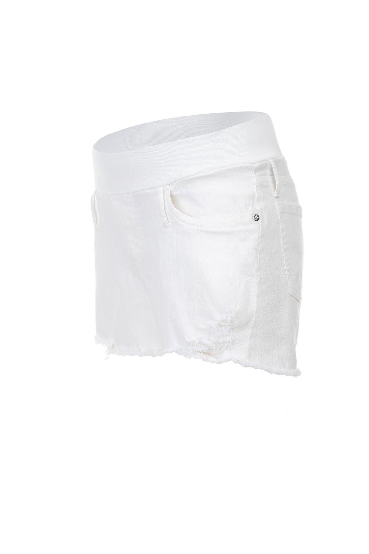 ORIGINAL SHORTS | Pantaloncini Premaman in Denim Bianco - Pietro Brunelli
