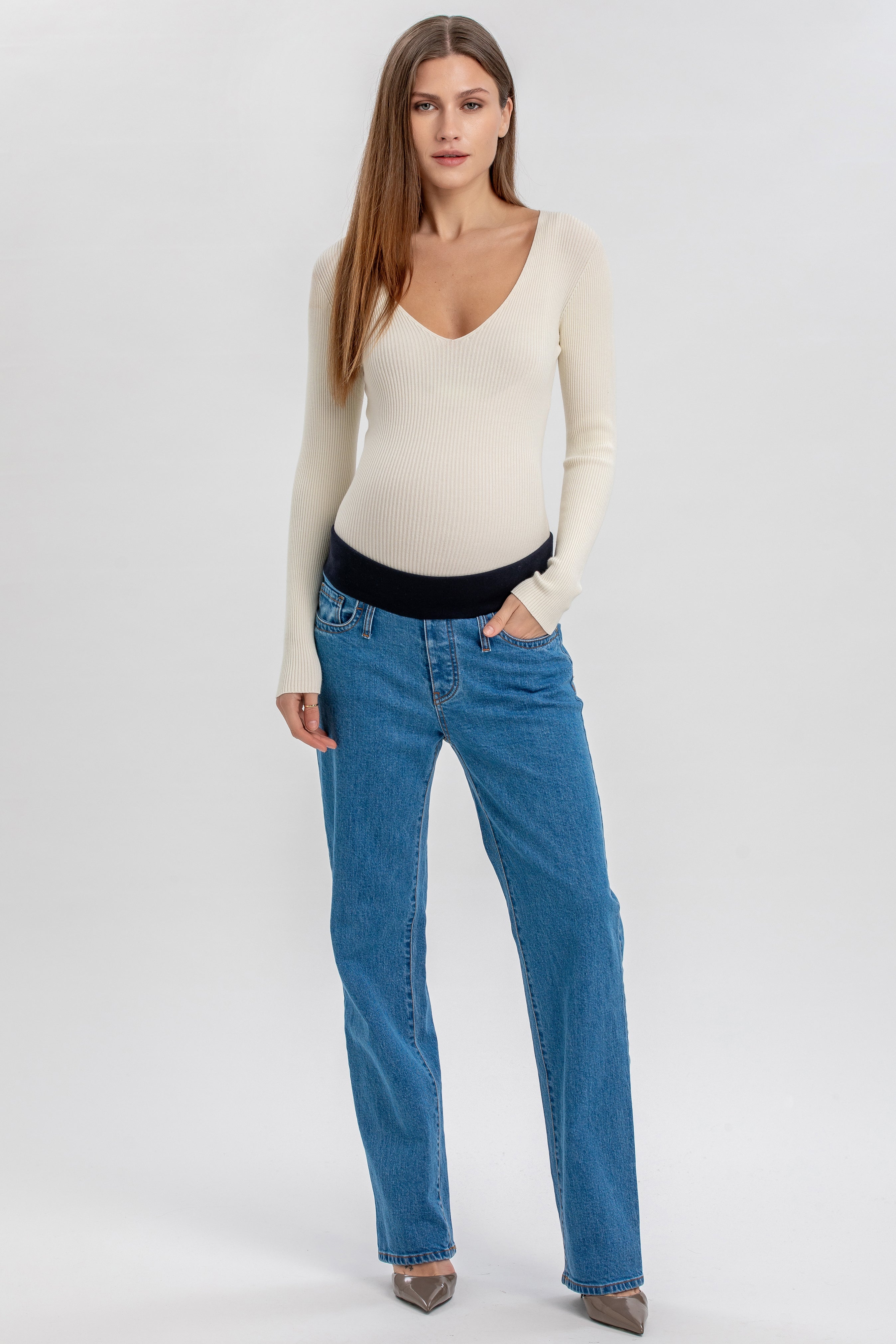 REGULAR STRAIGHT W027 | Jeans Premaman a Gamba Dritta