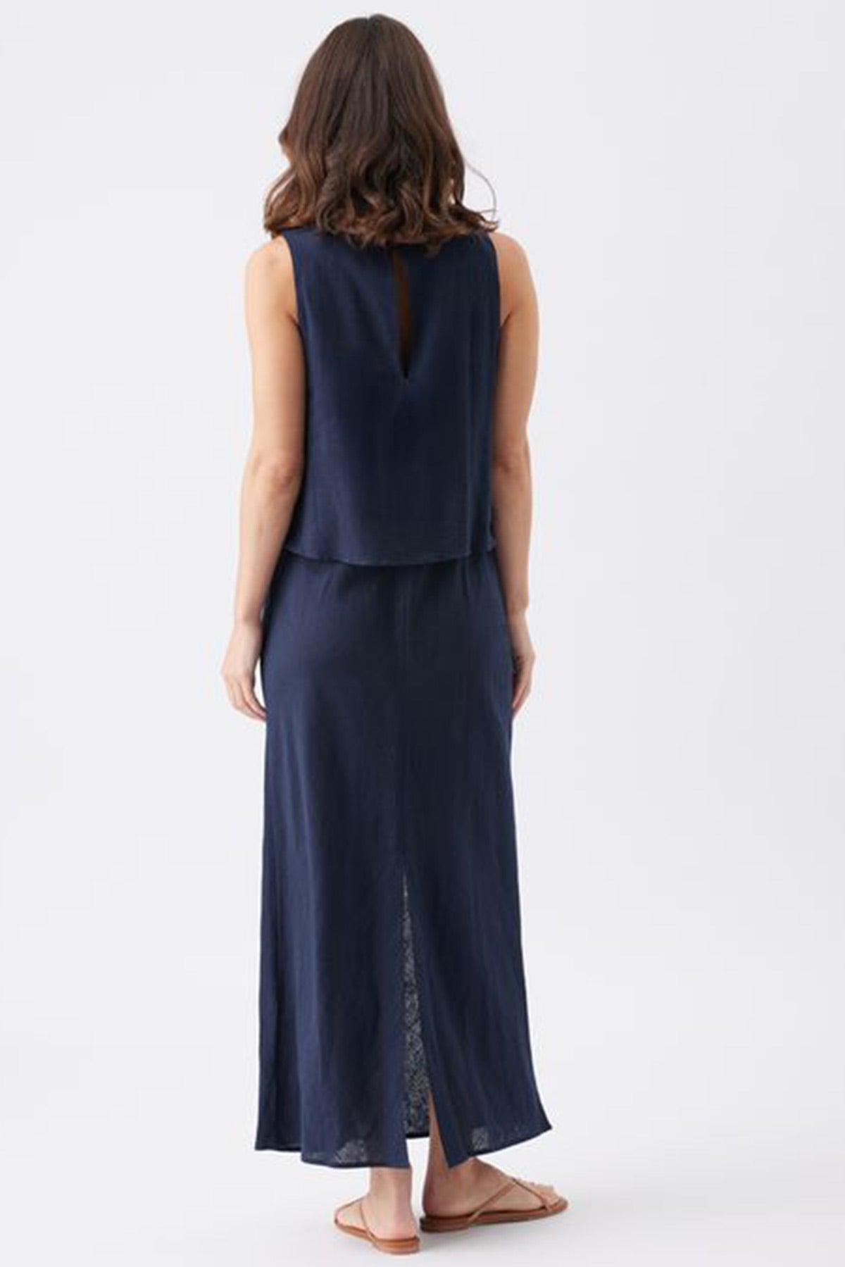 LENA | Navy Blue Maternity and Nursing Dress