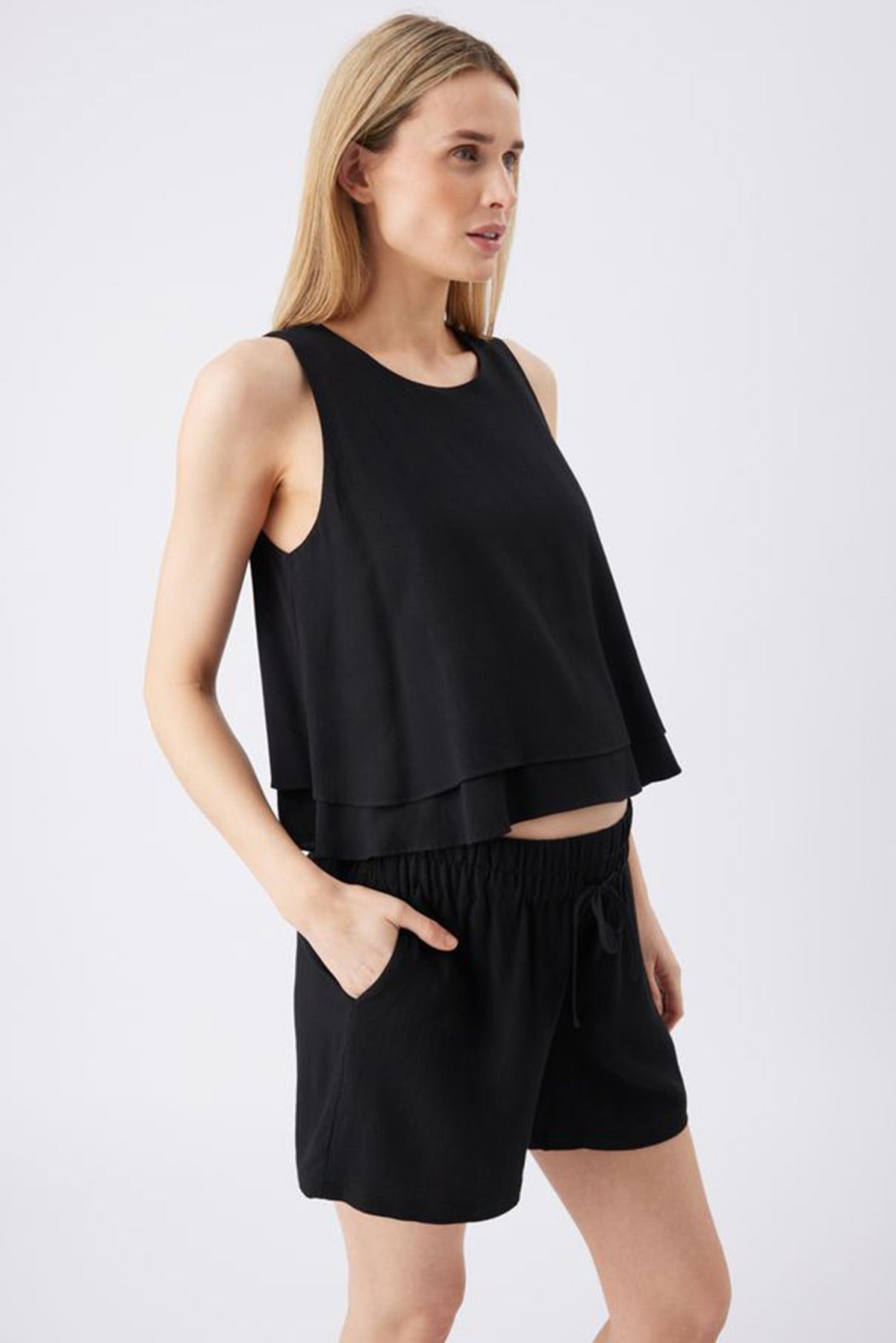 LOIS | Black Sleeveless Maternity & Nursing Top