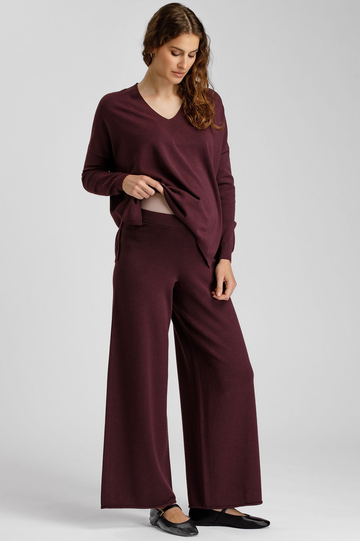 WARREN | Wide Leg Maternity Pants in Blue