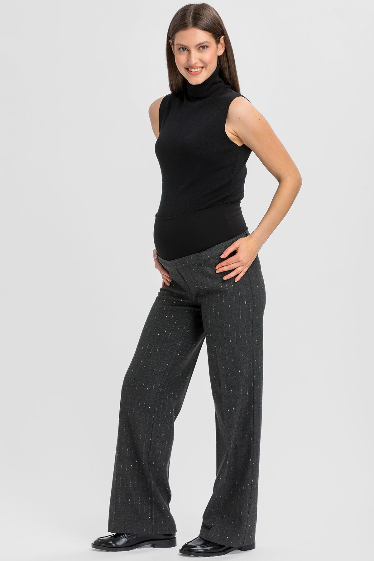Pantaloni Premaman a Gamba Larga