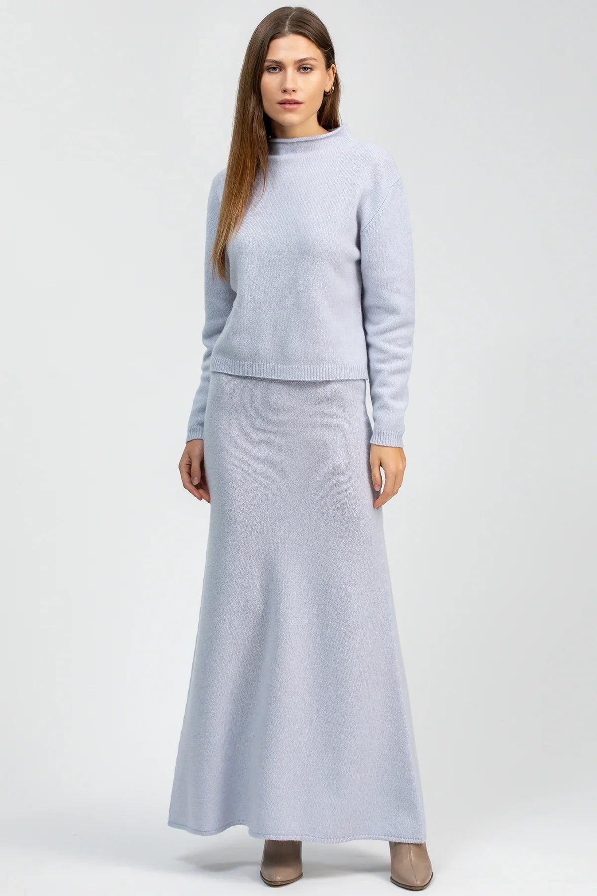 CORTINA | Maglione Azzurro in Lana e Cachemire