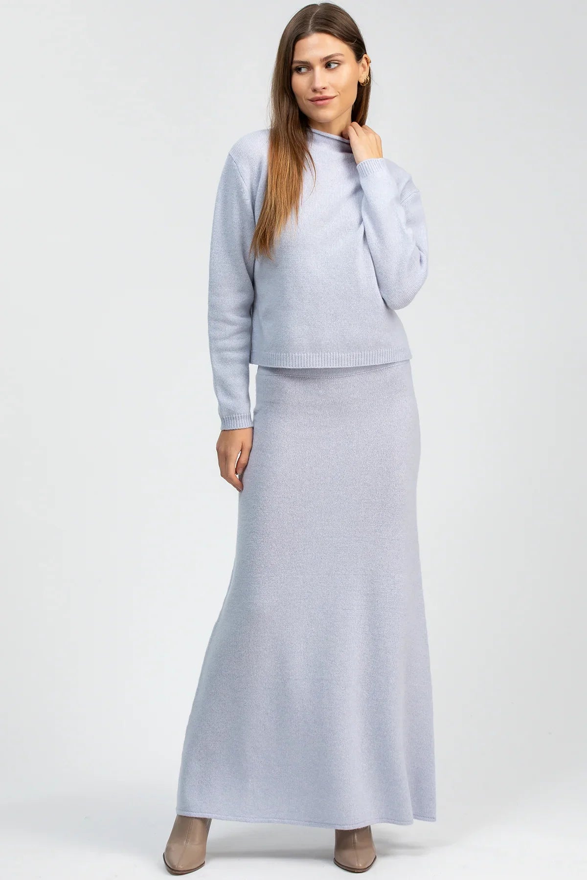 CORTINA | Maglione Azzurro in Lana e Cachemire