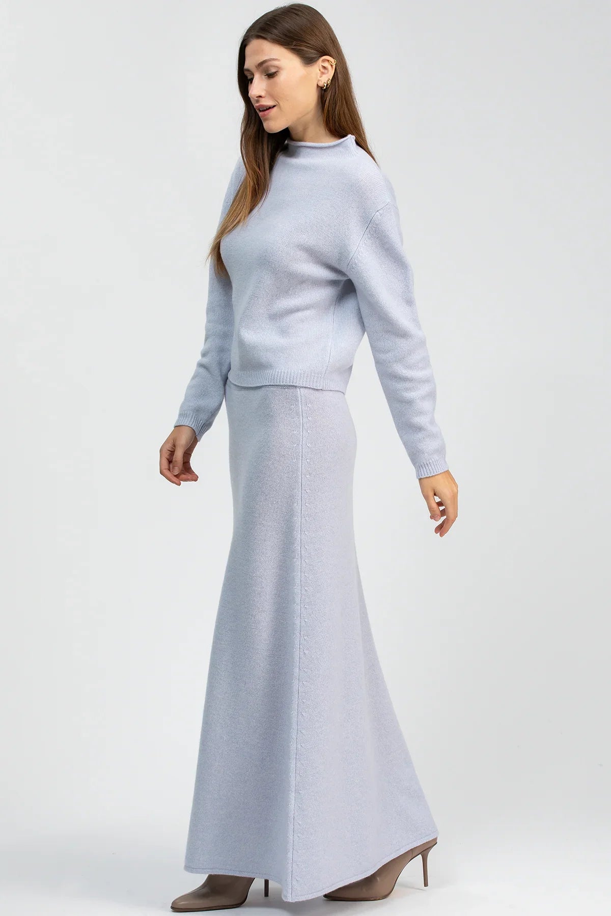 CORTINA | Maglione Azzurro in Lana e Cachemire