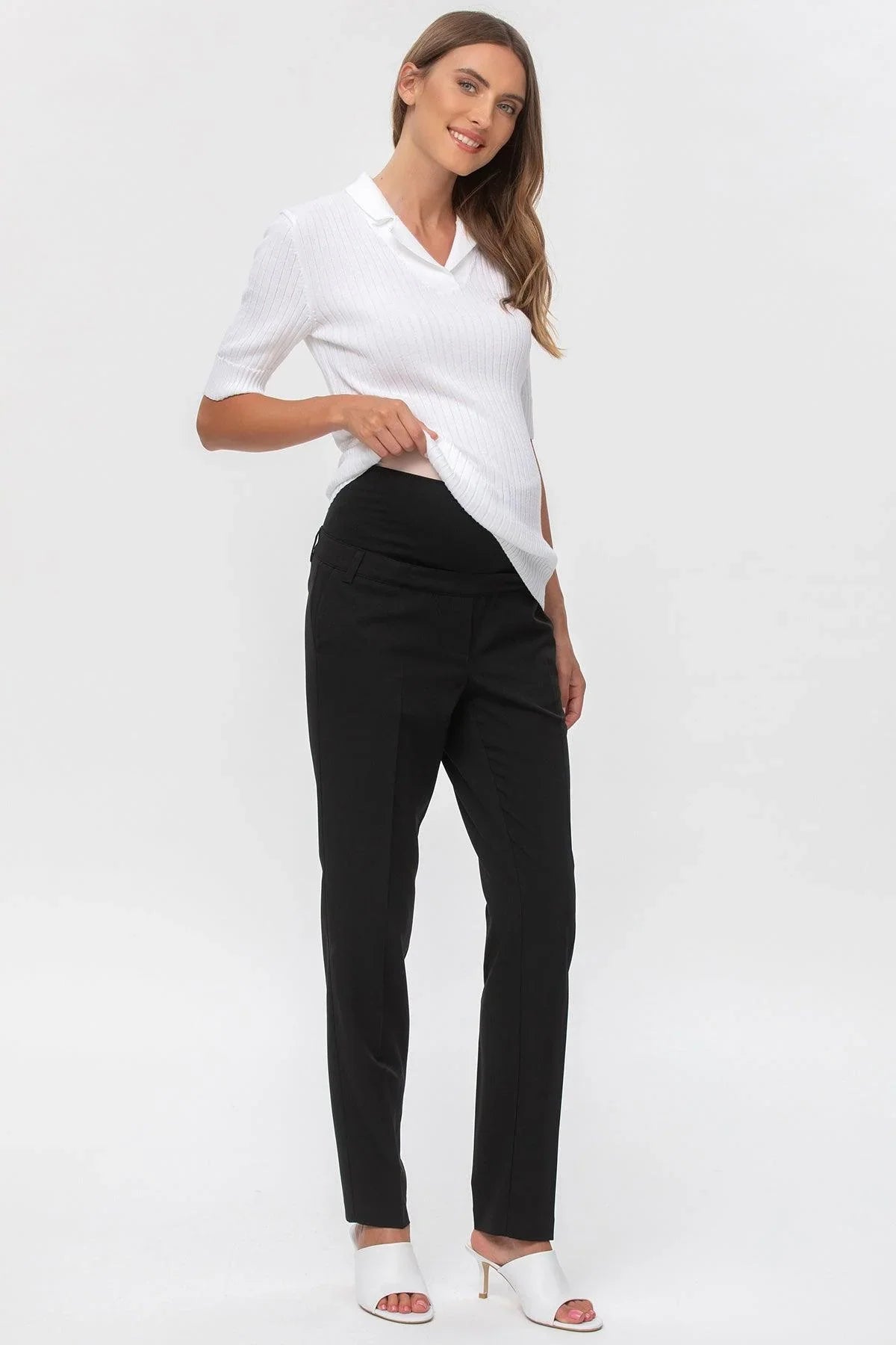 HARRY | Pantalone Premaman Slim Fit da Ufficio Nero - Pietro Brunelli