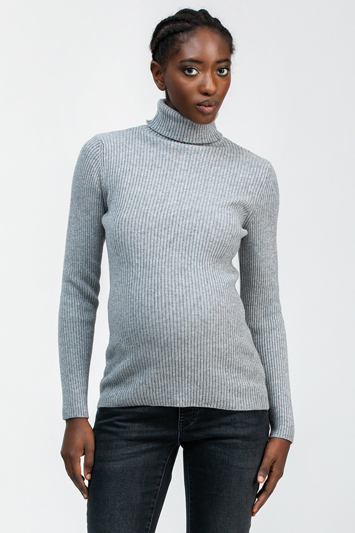 AURORA | Maglia Premaman Grigia a Costine