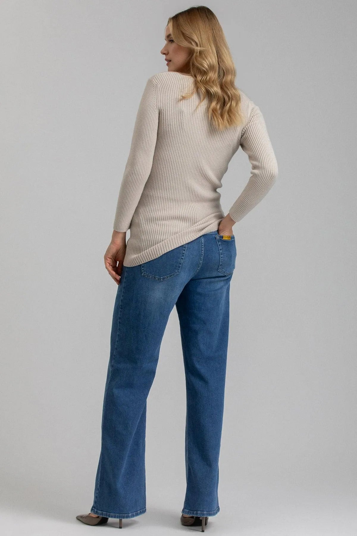 DAD JEANS WB33 | Jeans Premaman a Gamba Larga - Pietro Brunelli