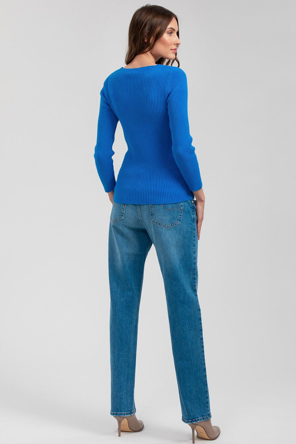 BELLA | Maglia Premaman Blu con Manica 3/4 - Pietro Brunelli