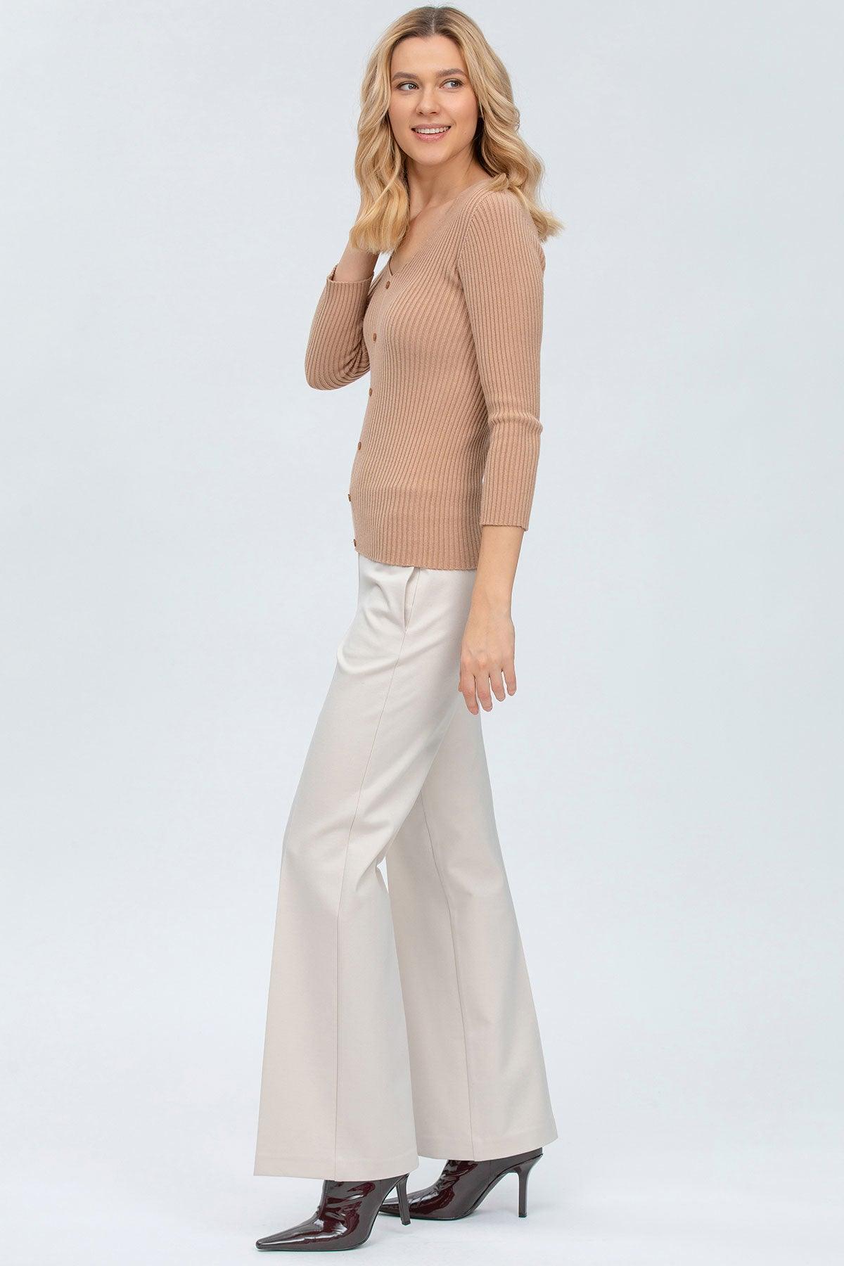BELLA | Maglia Beige con Manica 3/4 - Pietro Brunelli