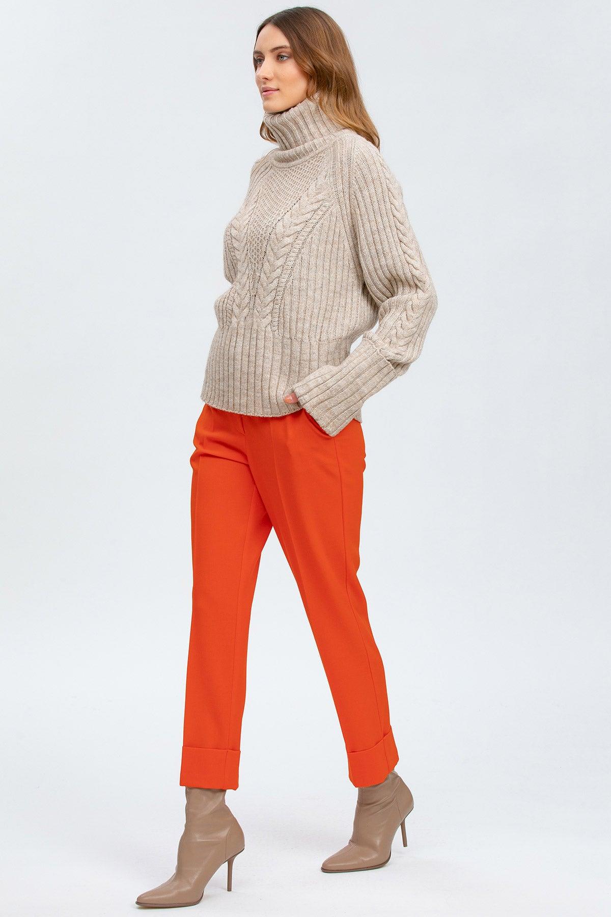 COURCHEVEL | Maglione Beige Con Trecce in Lana e Cachemire - Pietro Brunelli