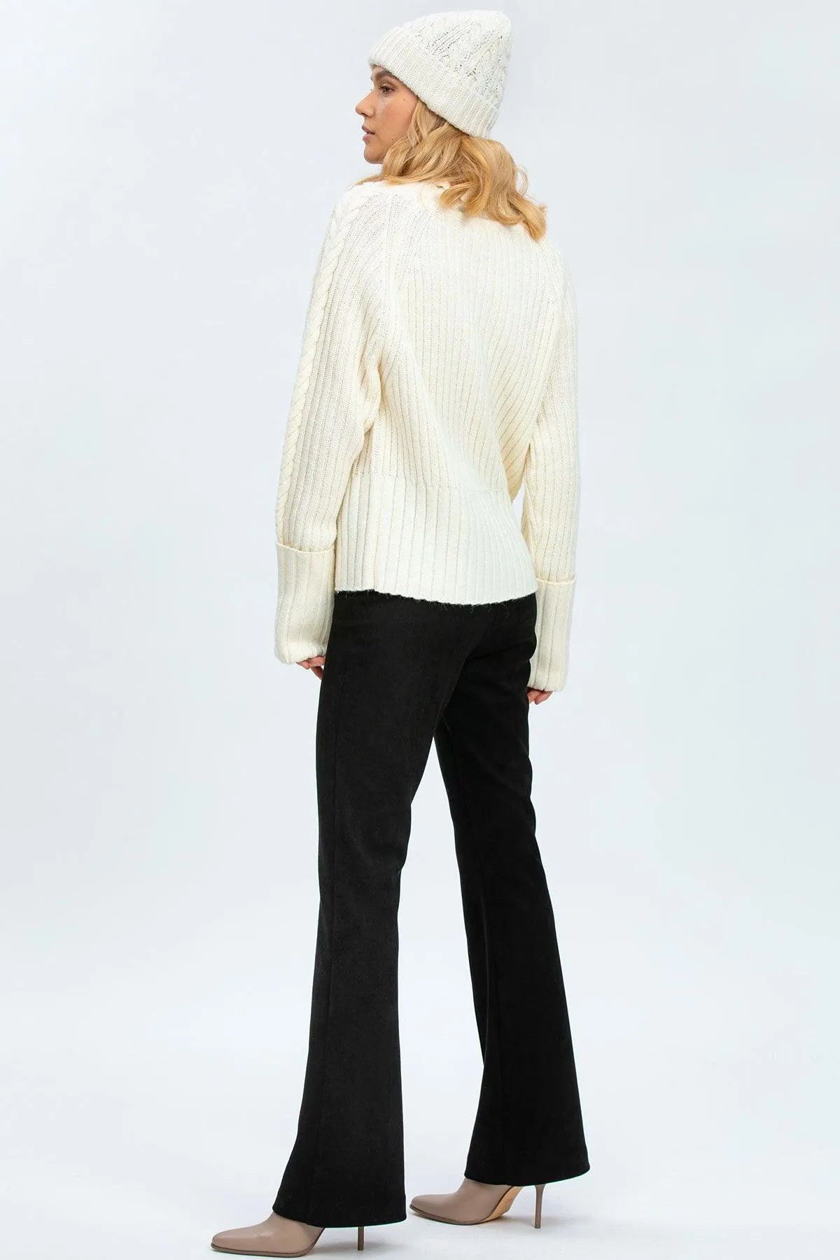 COURCHEVEL | Maglione Bianco Con Trecce in Lana e Cachemire - Pietro Brunelli