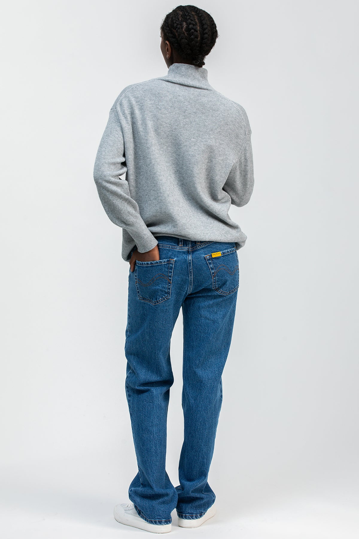 REGINA | Maglia Premaman Grigia con Collo a Lupetto