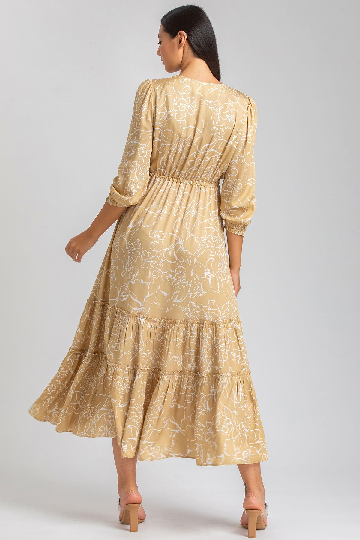 ALLEGRA QD51 | Maternity and Nursing Dress with Long Sleeves