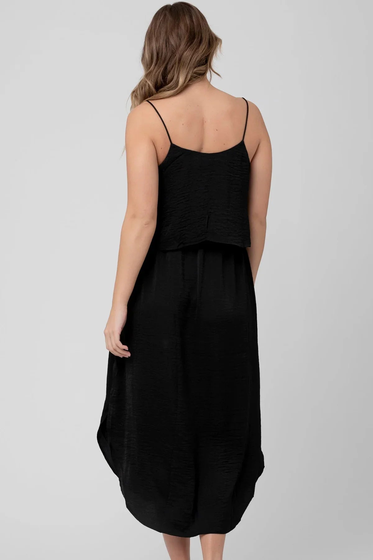 NURSING SLIP DRESS | Черное платье для беременных и кормящих мам